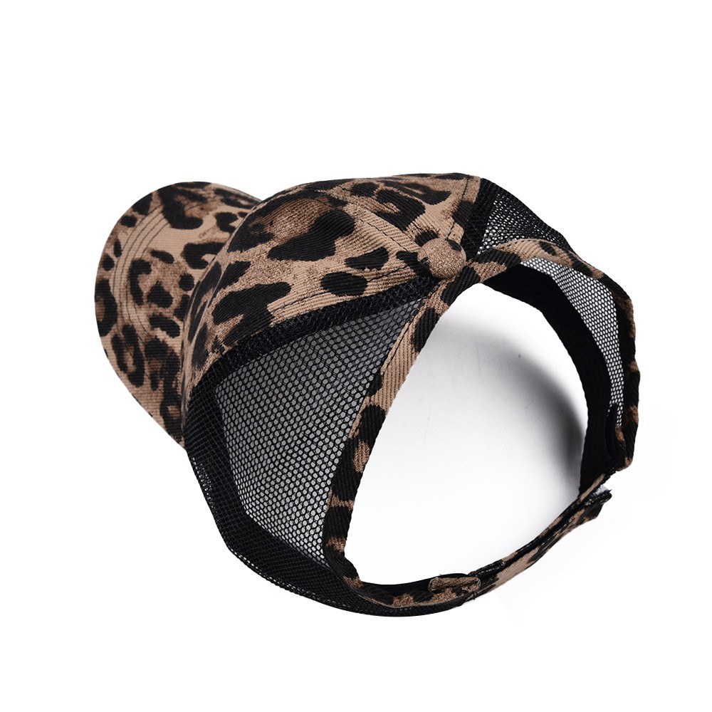 Unisexo Retro Leopardo Ahuecar Aleros Curvos Gorra De Beisbol display picture 4