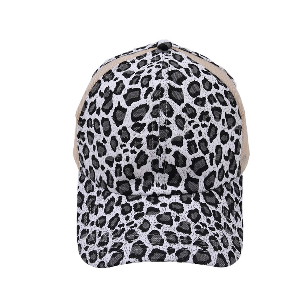 Unisexo Retro Leopardo Ahuecar Aleros Curvos Gorra De Beisbol display picture 3