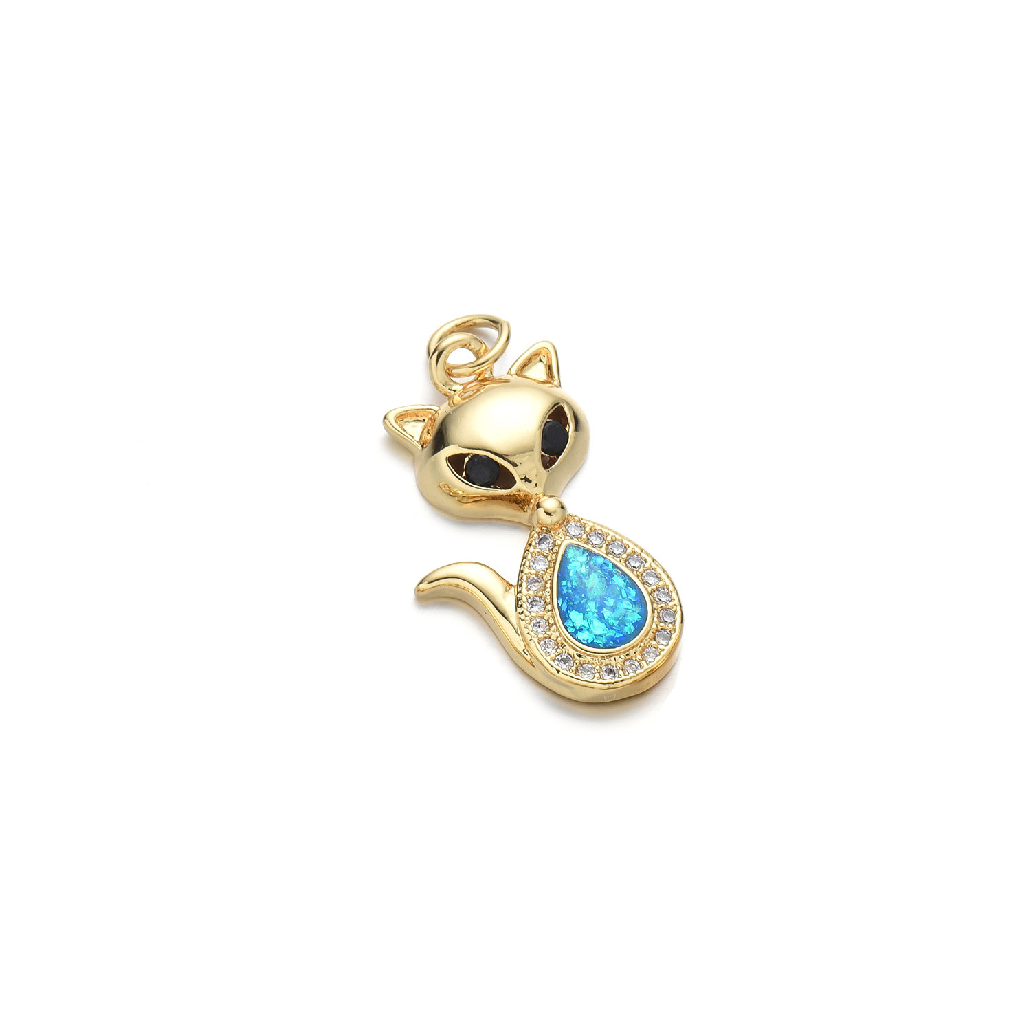 1 Piece 13 * 23mm 15 * 22mm 18 * 21mm Copper Zircon 18K Gold Plated Animal Polished Pendant display picture 5