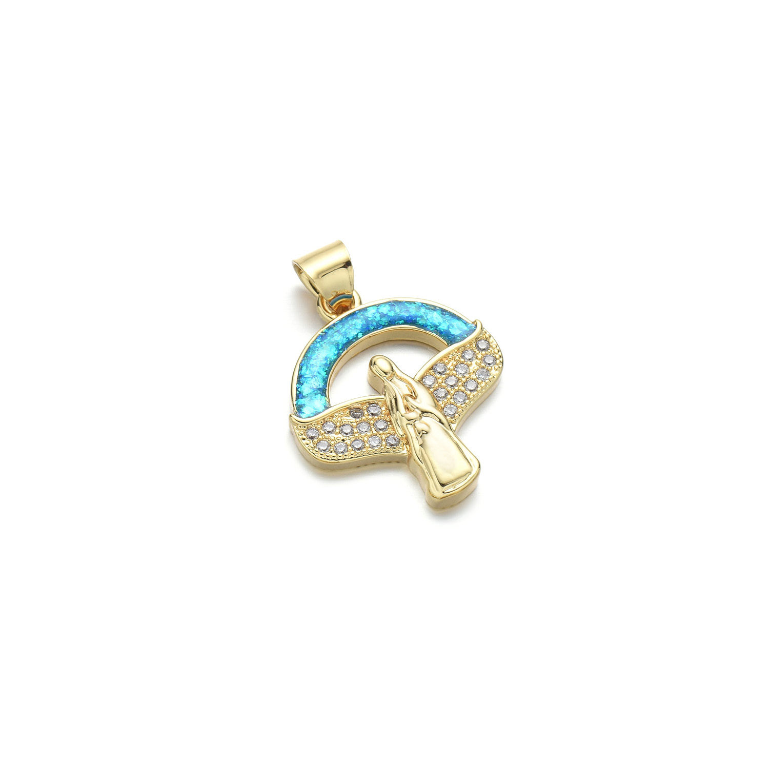 1 Piece 13 * 23mm 15 * 22mm 18 * 21mm Copper Zircon 18K Gold Plated Animal Polished Pendant display picture 10