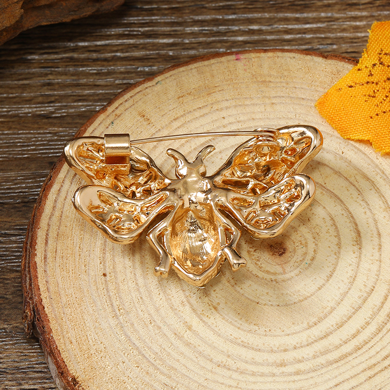 Elegant Bee Alloy Inlay Rhinestones Unisex Brooches 1 Piece display picture 3