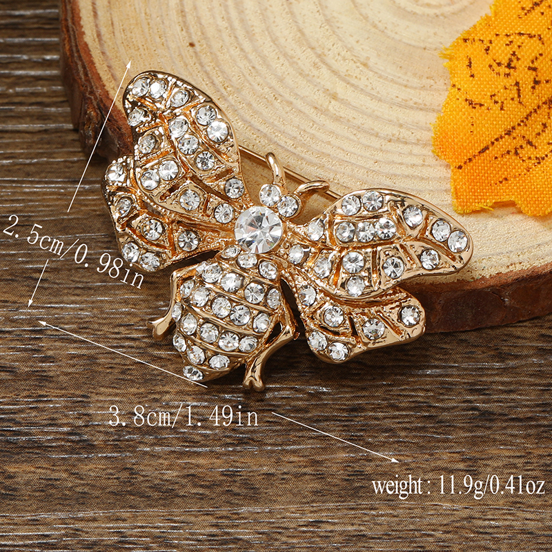 Elegant Bee Alloy Inlay Rhinestones Unisex Brooches 1 Piece display picture 4
