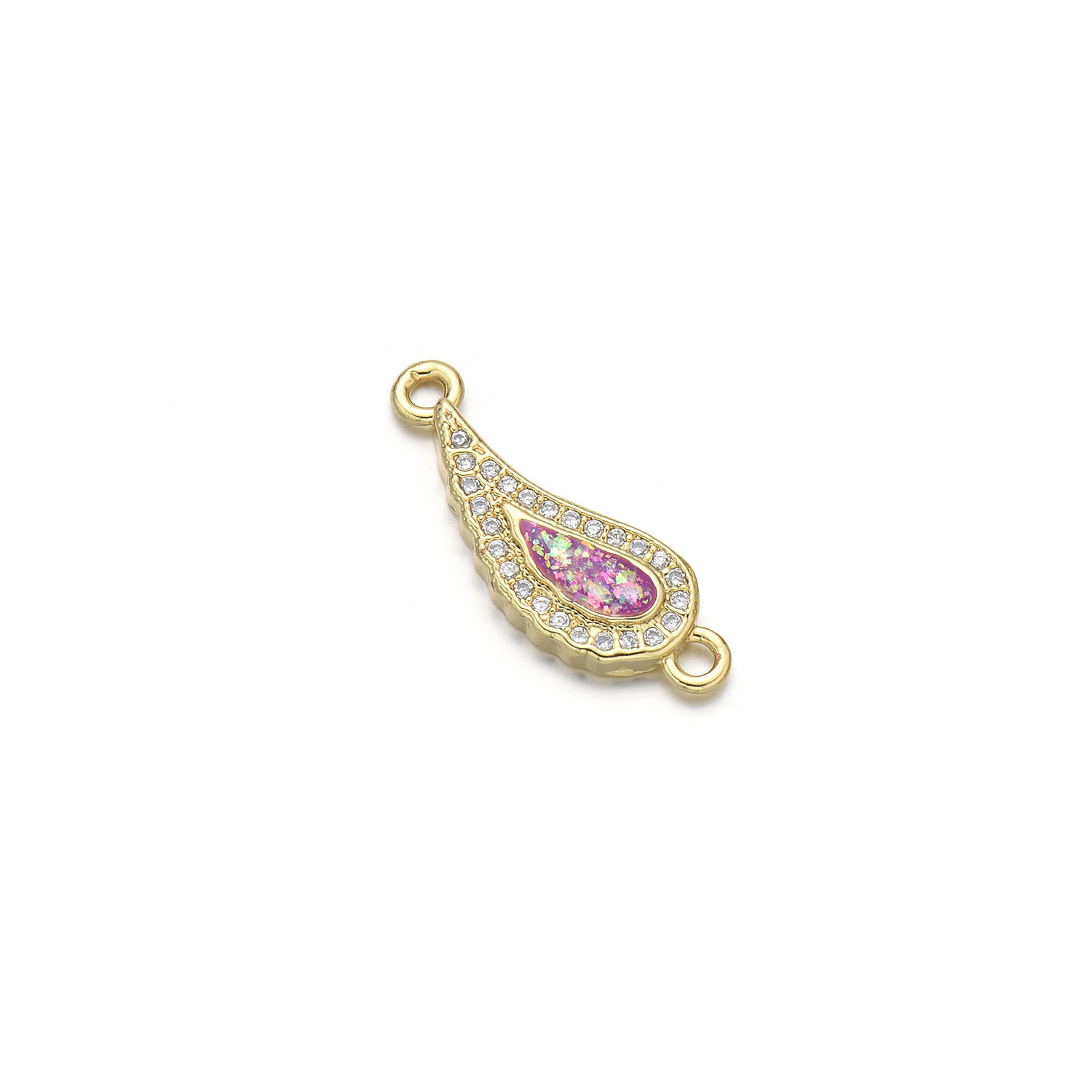 1 Piece 8 * 21mm Copper Zircon 18K Gold Plated Chili Polished Pendant display picture 14