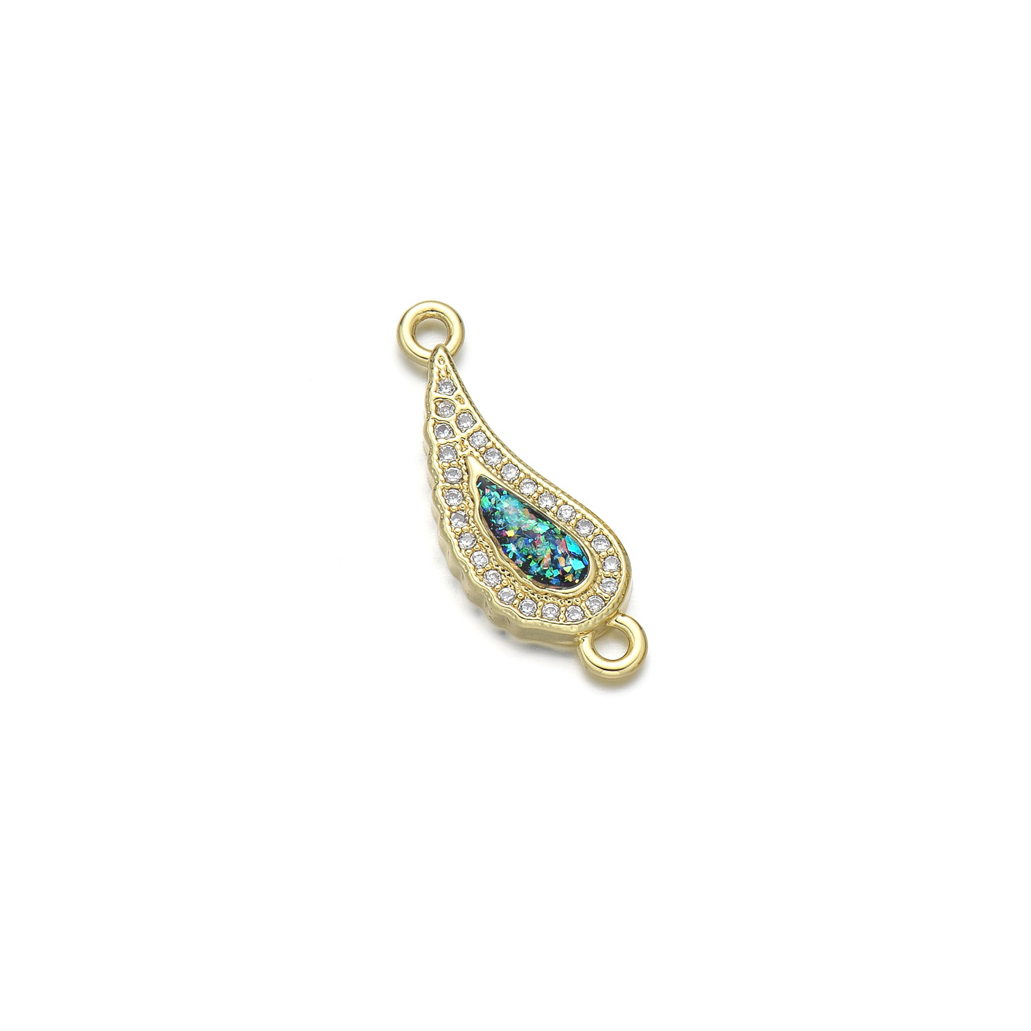 1 Piece 8 * 21mm Copper Zircon 18K Gold Plated Chili Polished Pendant display picture 10