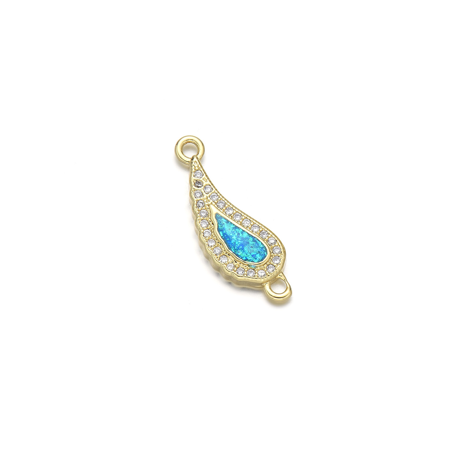 1 Piece 8 * 21mm Copper Zircon 18K Gold Plated Chili Polished Pendant display picture 11