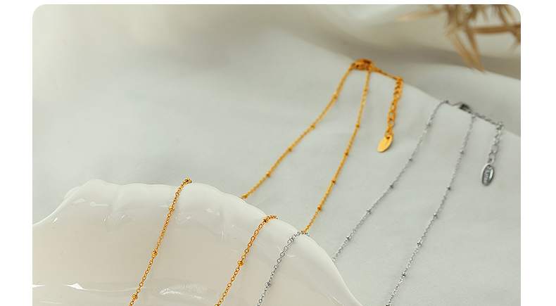 Acero Titanio Chapados en oro de 18k Estilo Simple Irregular Gotitas De Agua Collar display picture 3