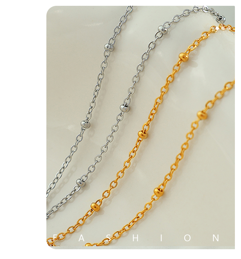 Titan Stahl 18 Karat Vergoldet Einfacher Stil Irregulär Wassertropfen Halskette display picture 5