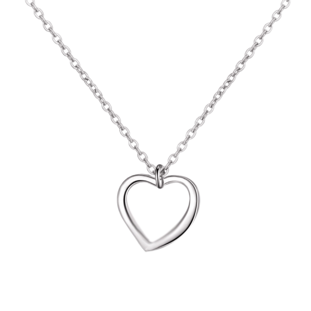 Copper White Gold Plated Gold Plated Simple Style Streetwear Heart Shape Pendant Necklace display picture 2