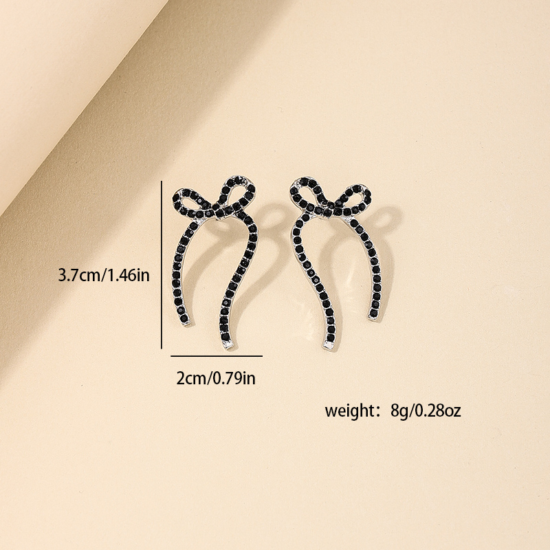 1 Piece Nordic Style Bow Knot Hollow Out Alloy Ear Studs display picture 4