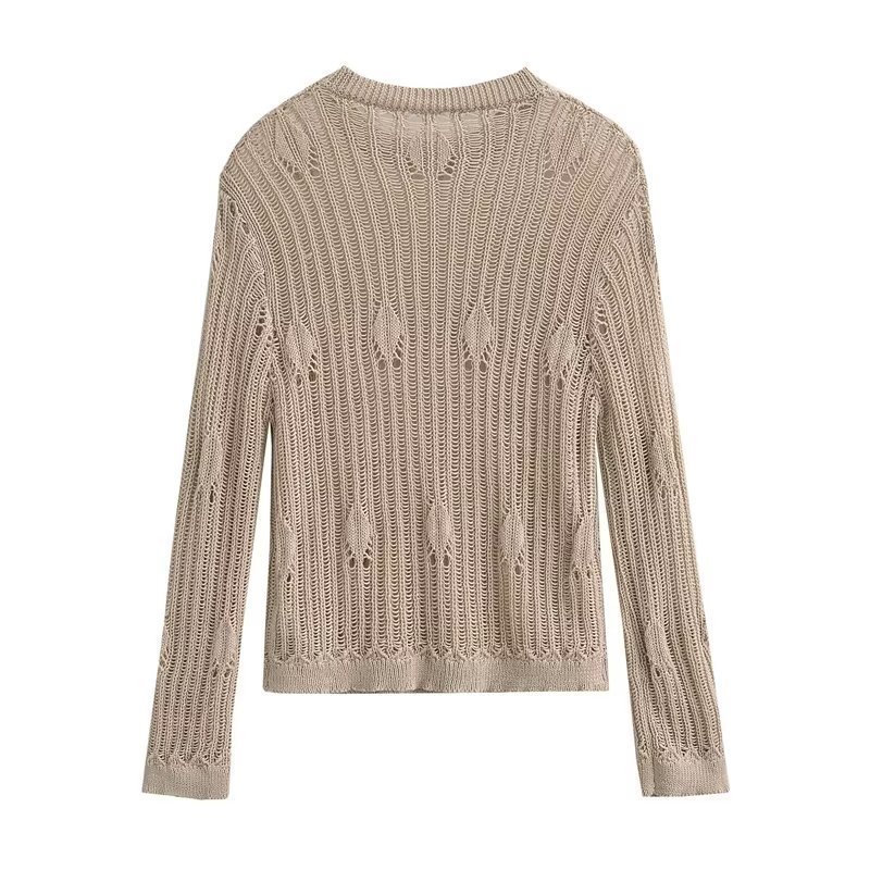 Women's Sweater Long Sleeve Blouses Knitted Simple Style Streetwear Solid Color display picture 2