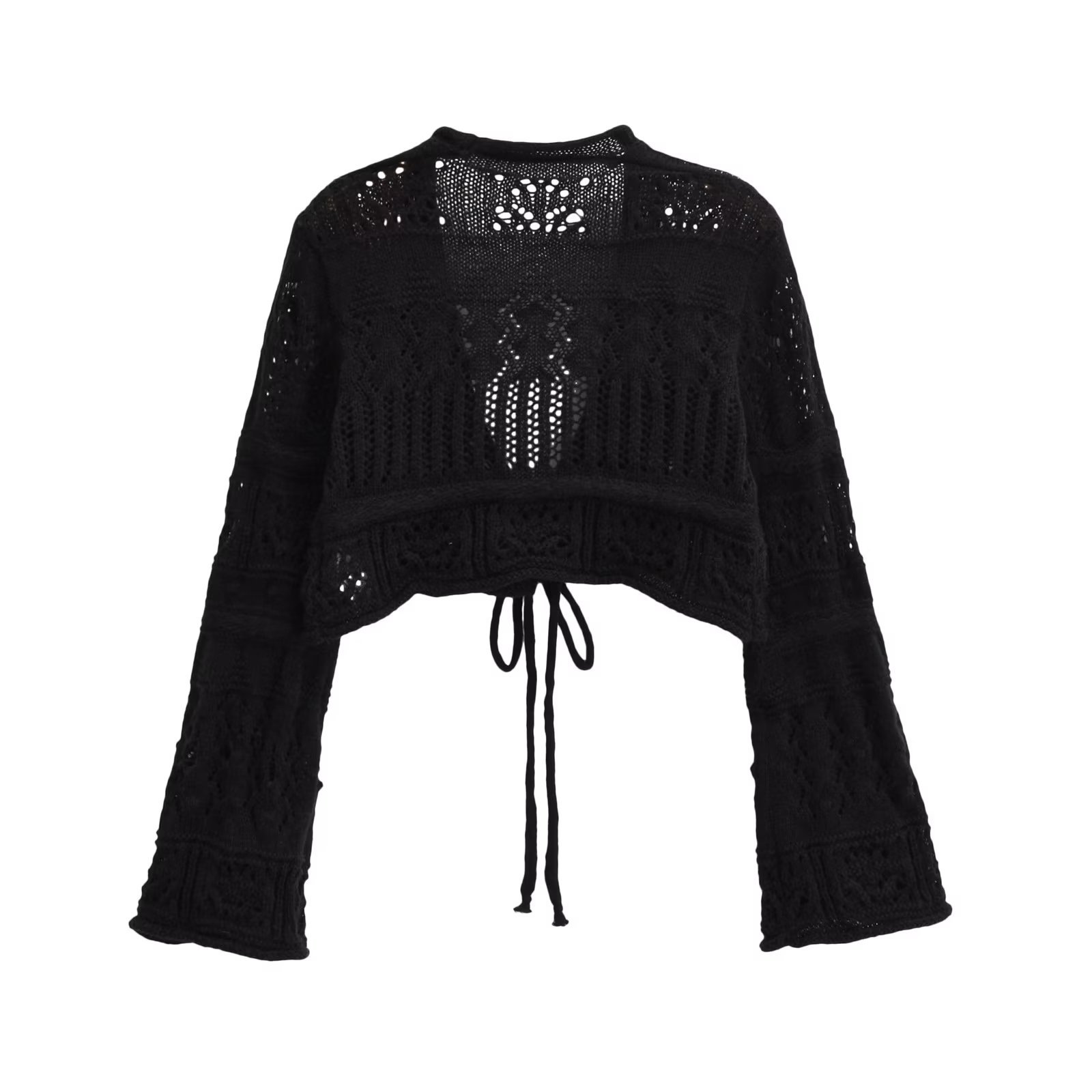 Women's Knitwear Long Sleeve Sweaters & Cardigans Rib-Knit Hollow Out Streetwear Solid Color display picture 2