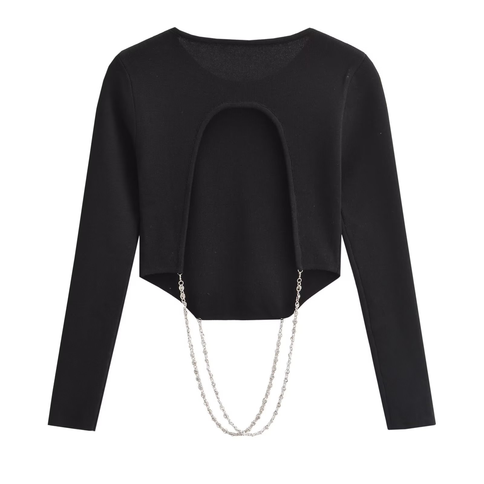 Women's Knitwear Long Sleeve Sweaters & Cardigans Backless Streetwear Solid Color display picture 2
