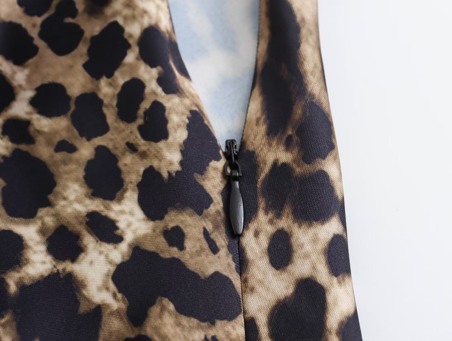 Sommer Frühling Herbst Strassenmode Leopard Elasthan Polyester Midi-Kleid Röcke display picture 5