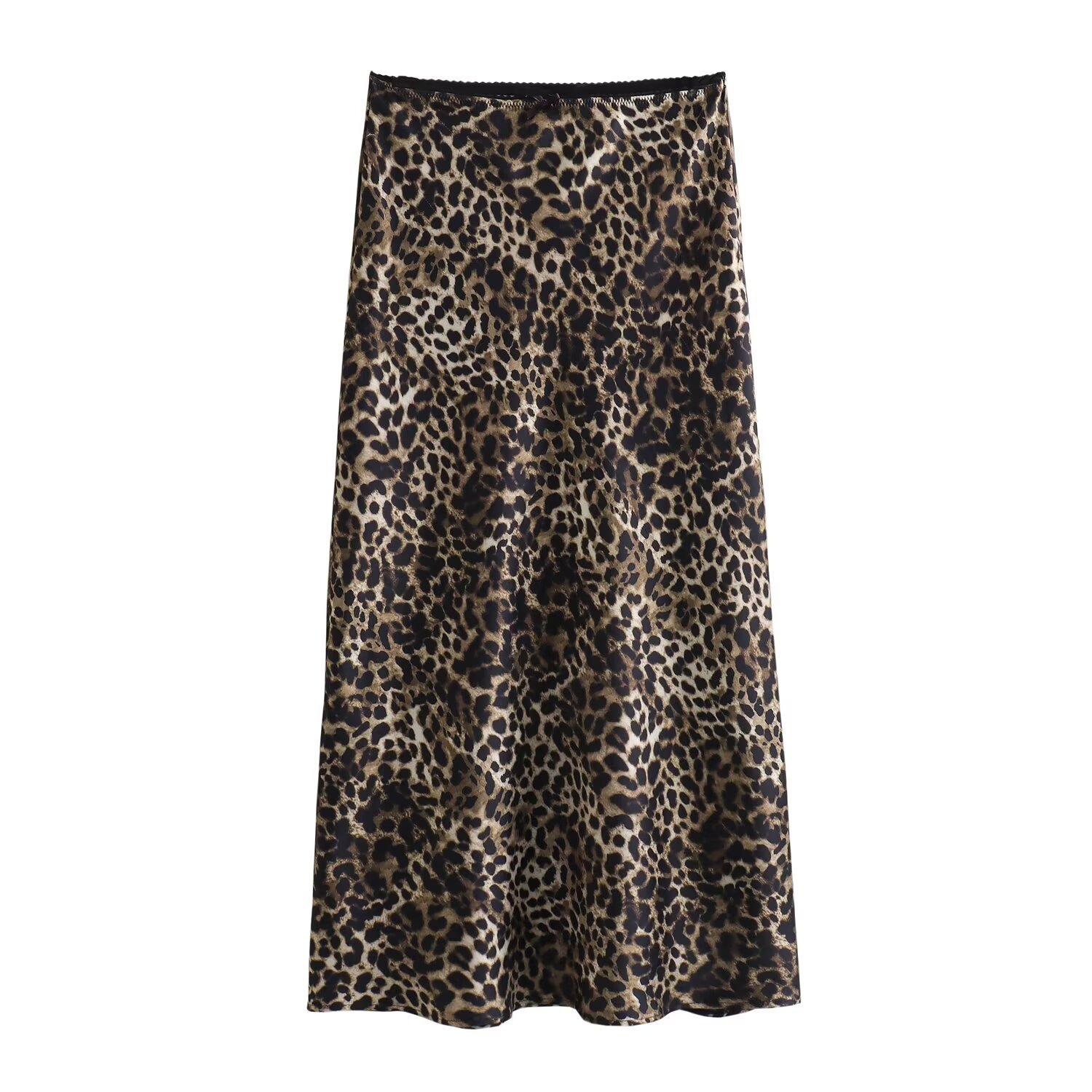 Summer Spring Autumn Streetwear Leopard Spandex Polyester Midi Dress Skirts display picture 8