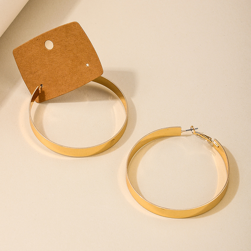 1 Pair Nordic Style Solid Color Alloy Hoop Earrings display picture 1