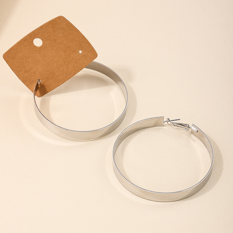 1 Pair Nordic Style Solid Color Alloy Hoop Earrings display picture 3