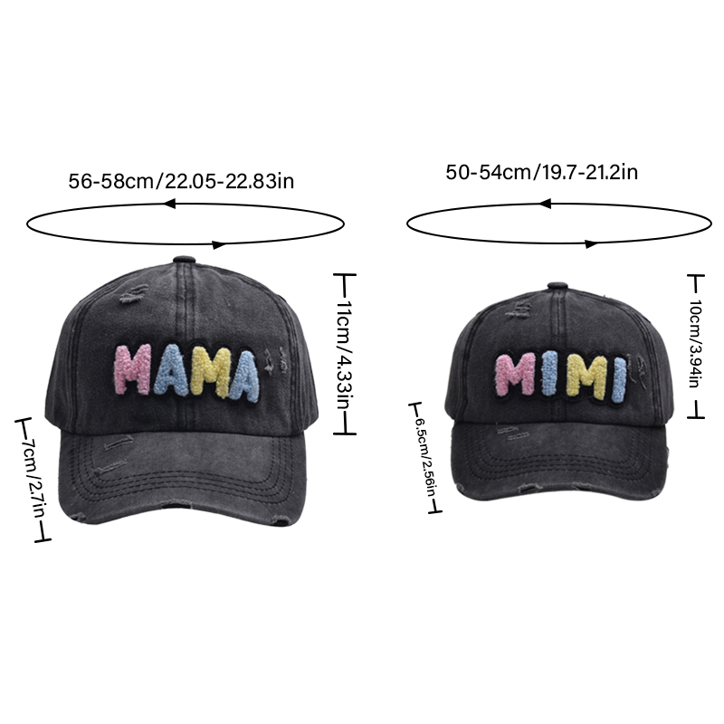 Mother&Daughter Mother&Son Simple Style Letter Embroidery Letter Embroidery Curved Eaves Baseball Cap display picture 3