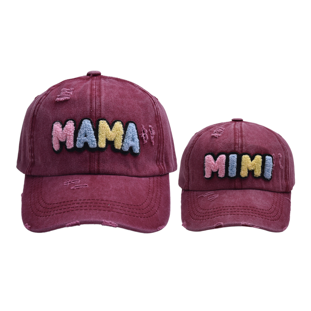 Mother&Daughter Mother&Son Simple Style Letter Embroidery Letter Embroidery Curved Eaves Baseball Cap display picture 8