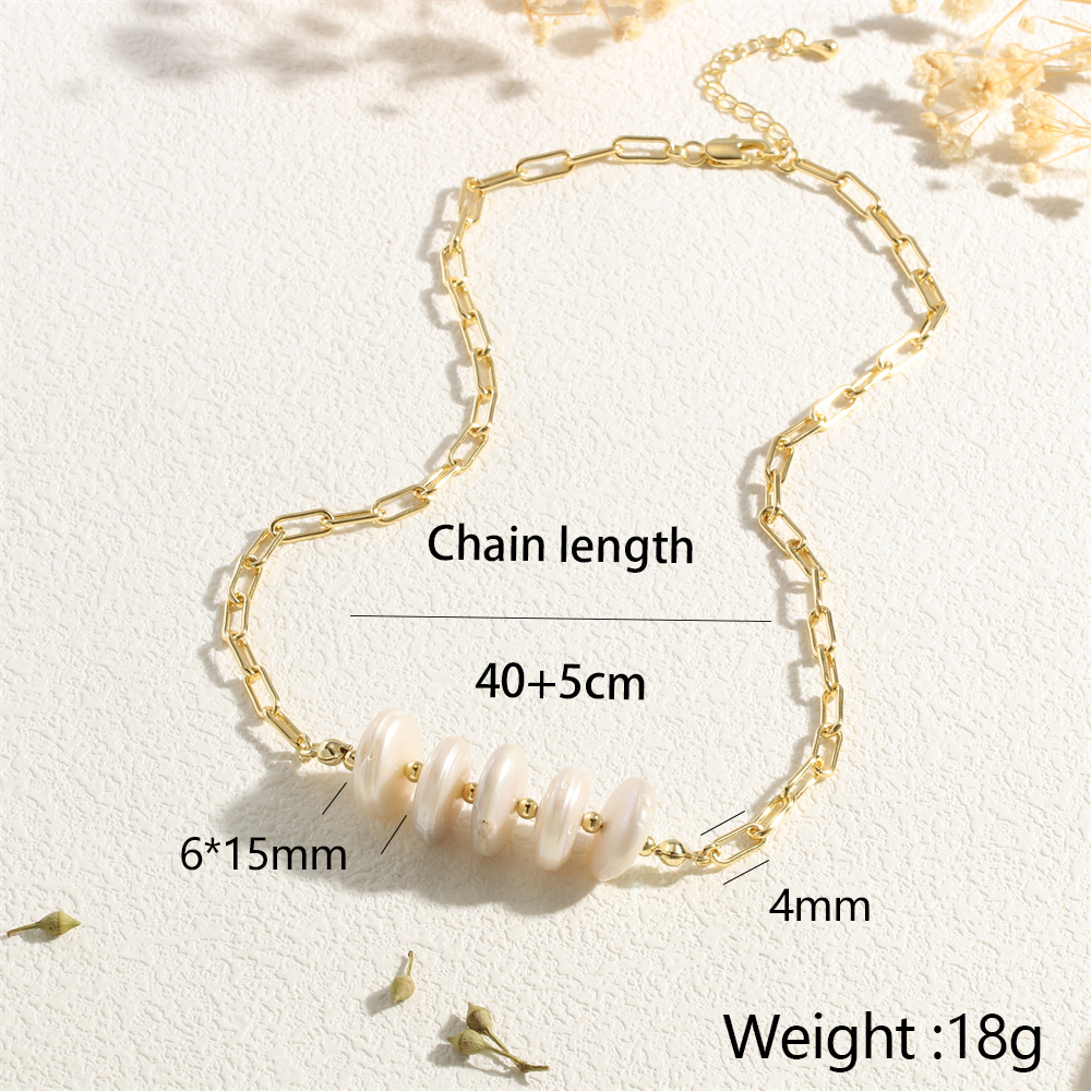 IG Style Round Freshwater Pearl Handmade 18K Gold Plated Women's Necklace display picture 1