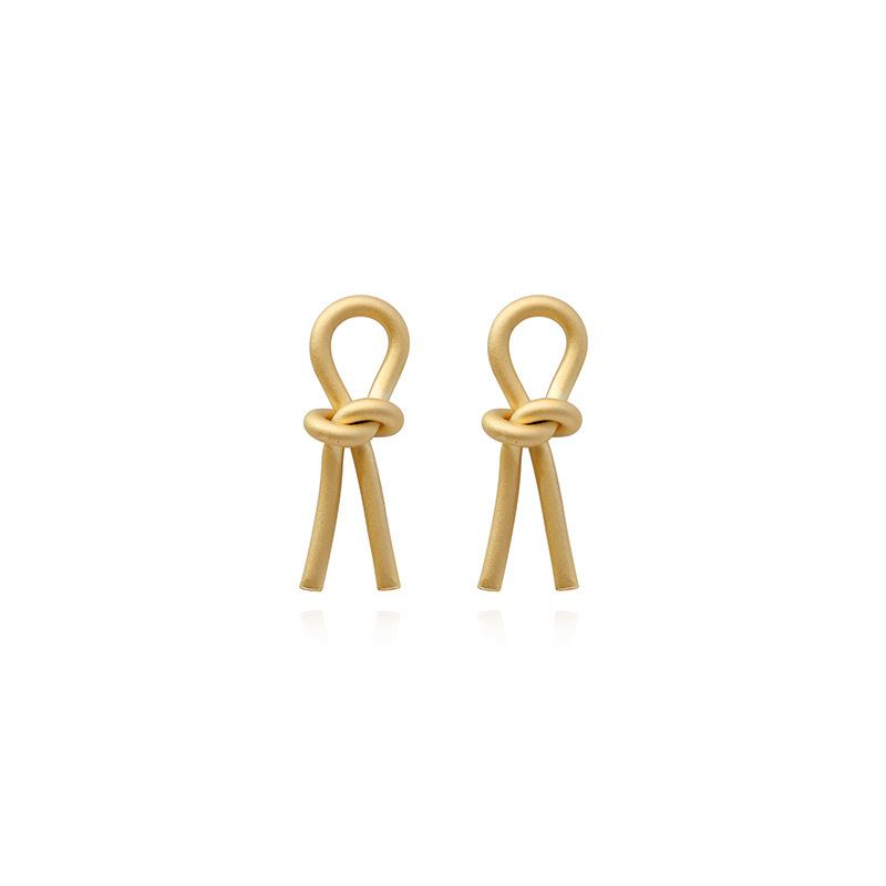 1 Pair Casual Simple Style Bow Knot Copper 18K Gold Plated Ear Studs display picture 7