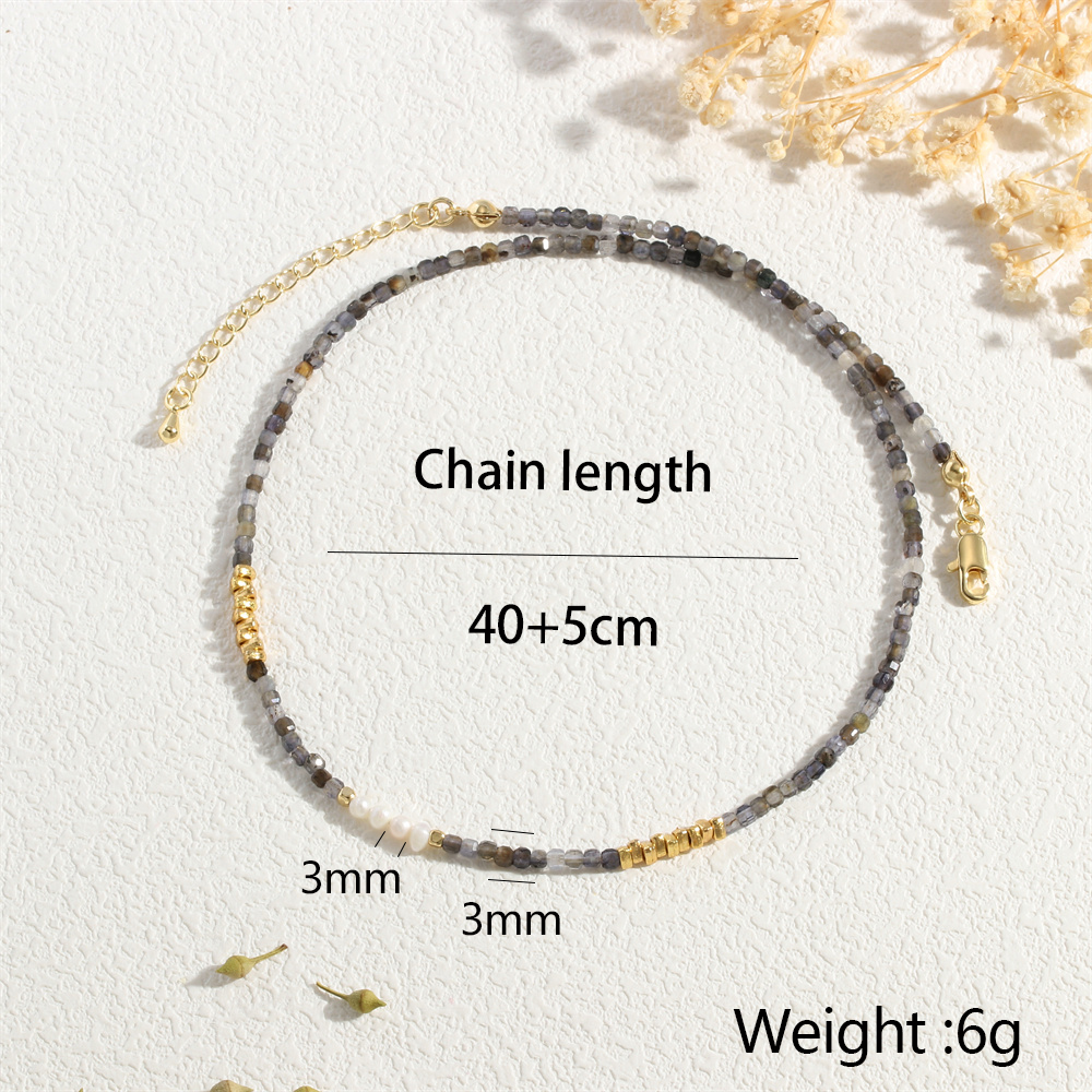 IG-Stil Einfacher Stil Geometrisch Stein 18 Karat Vergoldet Halsband In Masse display picture 6