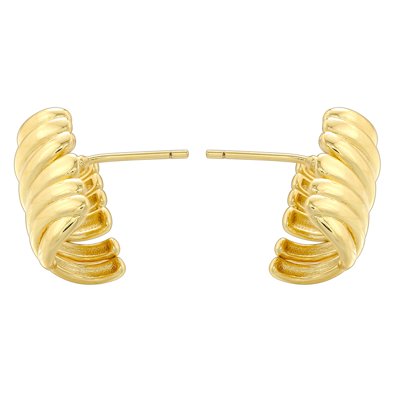 1 Pair Casual Simple Style Geometric Copper 18K Gold Plated Ear Studs display picture 2