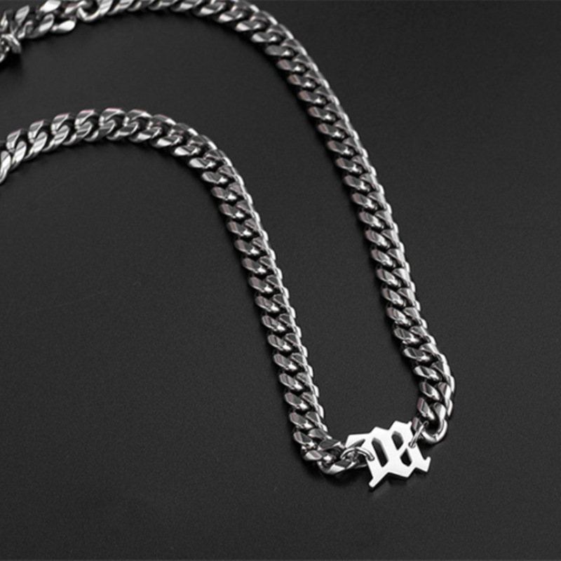 Titanium Steel Silver Plated Casual Hip-Hop Sports Letter Polishing Necklace display picture 6
