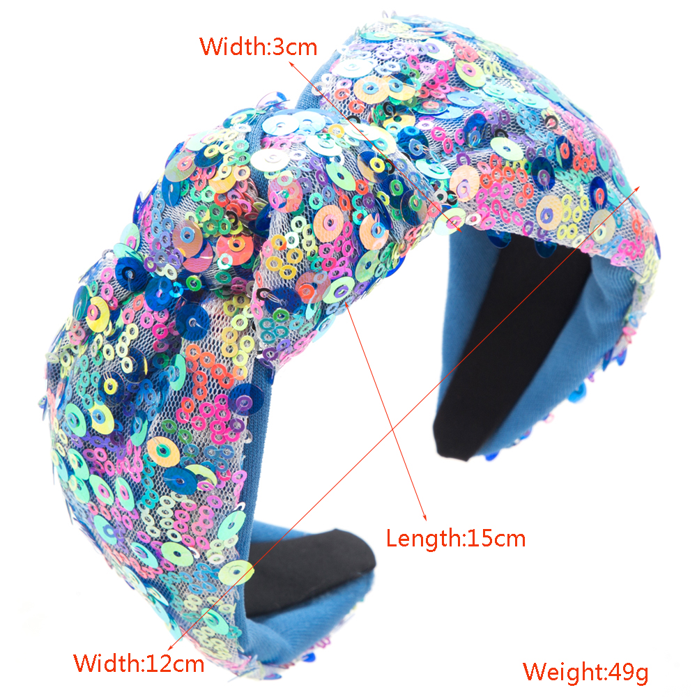 Women's Casual Cute Sweet Flower Cloth Sequins Appliques Hair Band display picture 1
