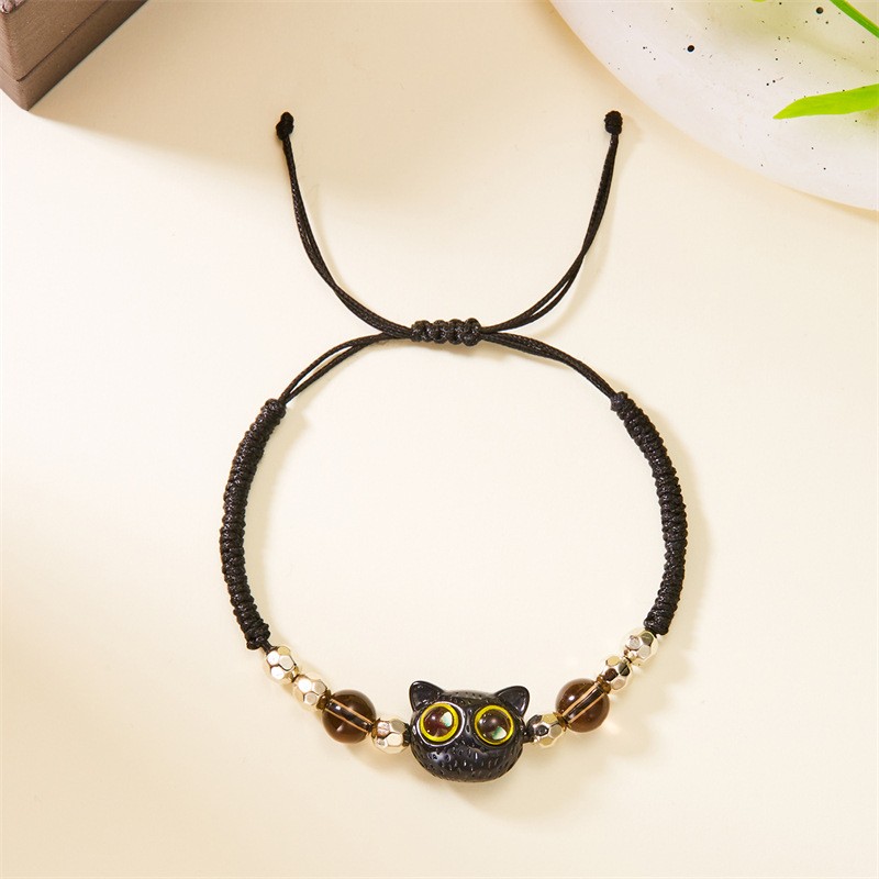 Cute Cat Resin Rope Unisex Bracelets display picture 15