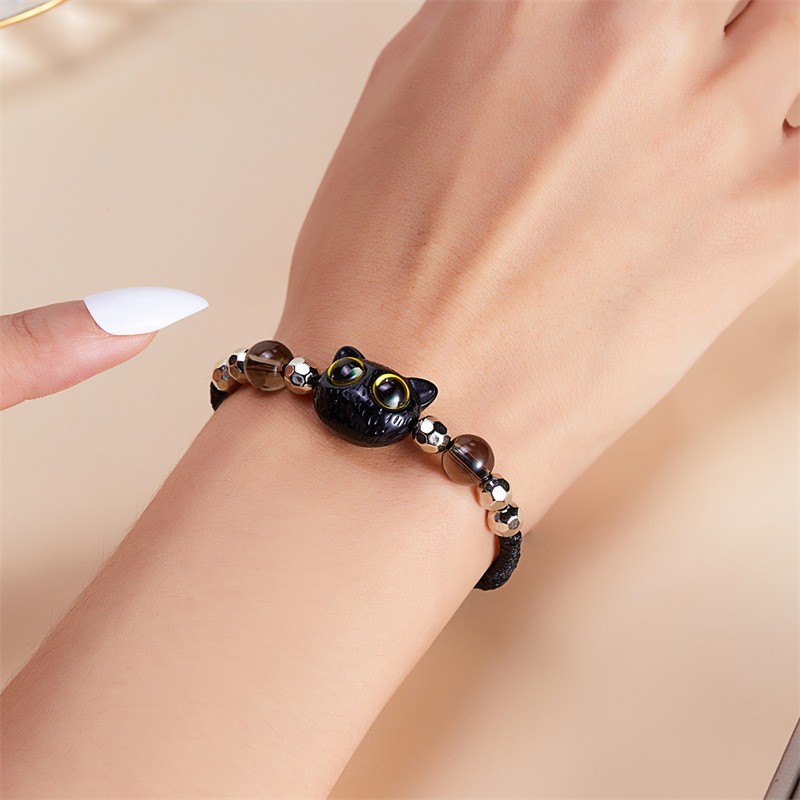 Cute Cat Resin Rope Unisex Bracelets display picture 16