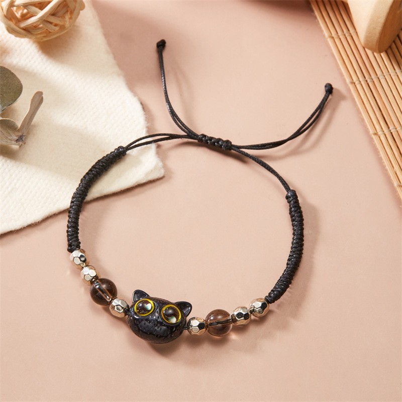 Cute Cat Resin Rope Unisex Bracelets display picture 17