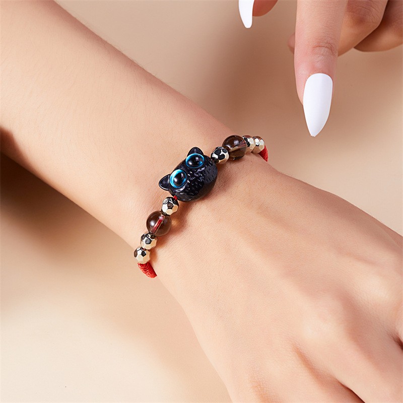 Cute Cat Resin Rope Unisex Bracelets display picture 11