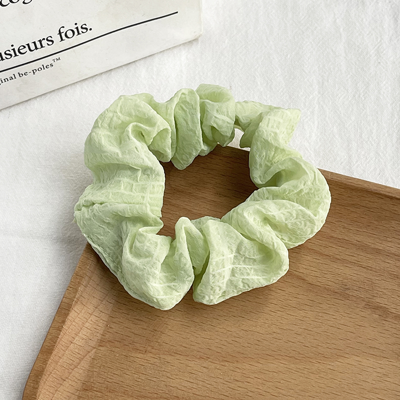 Women's Pastoral Solid Color Round Dots Flower Cloth Hair Tie display picture 3