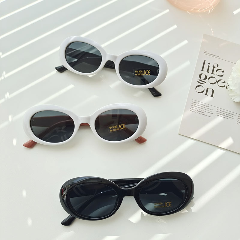 Casual Cute Vacation Solid Color Pc Resin Oval Frame Full Frame Women's Sunglasses display picture 6