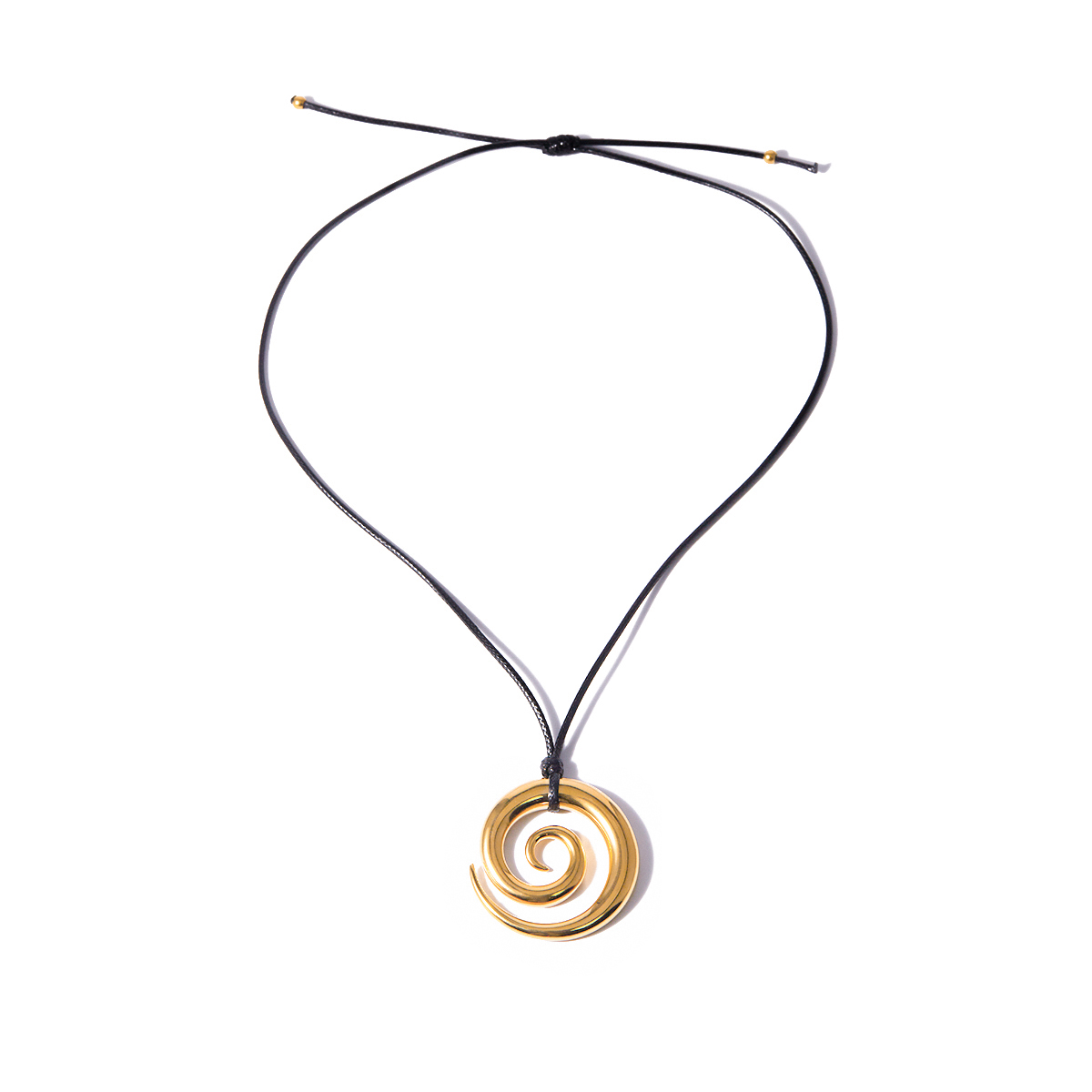 IG Style Simple Style Spiral Stainless Steel Wax Rope 18K Gold Plated Women's Pendant Necklace display picture 1