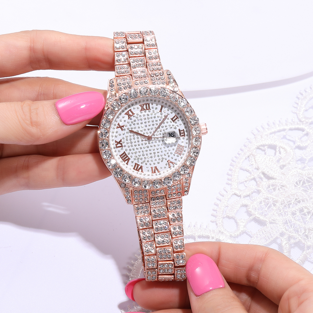 Einfacher Stil Glänzend Einfarbig Doppelte Seitliche Druckknöpfe Quarz Frauen Uhren display picture 5