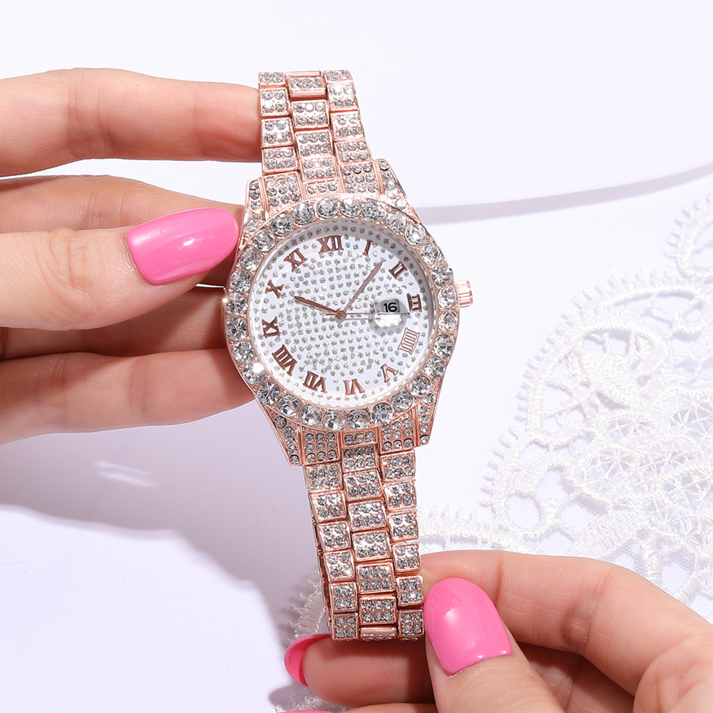 Simple Style Shiny Solid Color Double Side Snaps Quartz Women's Watches display picture 5