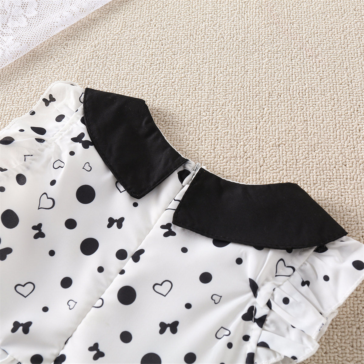 Cute Bow Knot Bowknot Cotton And Linen Blend Girls Dresses display picture 4