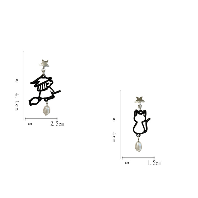 1 Pair Simple Style Classic Style Cartoon Character Alloy Drop Earrings display picture 9