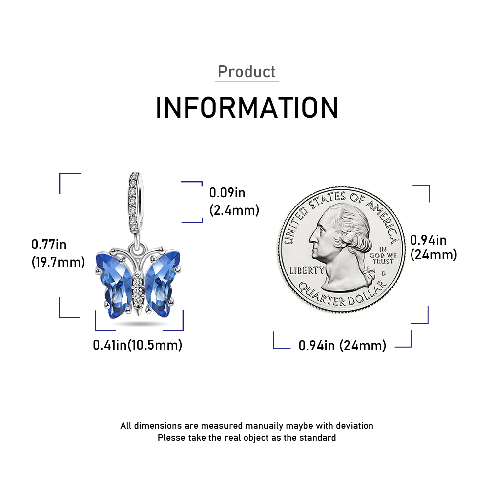 1 Piece 10.5 * Mm Hole 2~2.9mm Copper Zircon Silver Plated Butterfly Polished Beads display picture 3