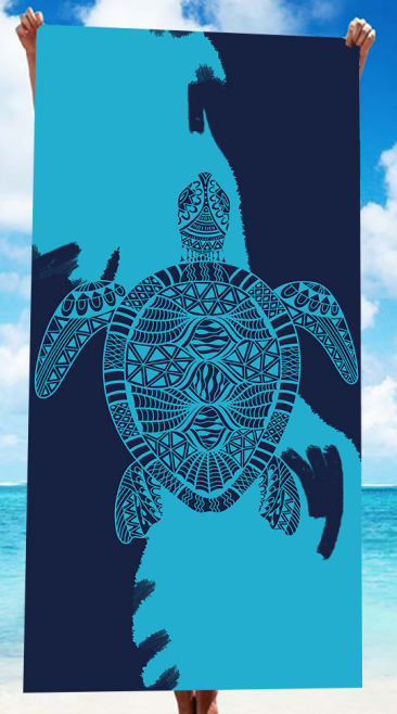 Vacation Tortoise Color Block Superfine Fiber Beach Towel display picture 1