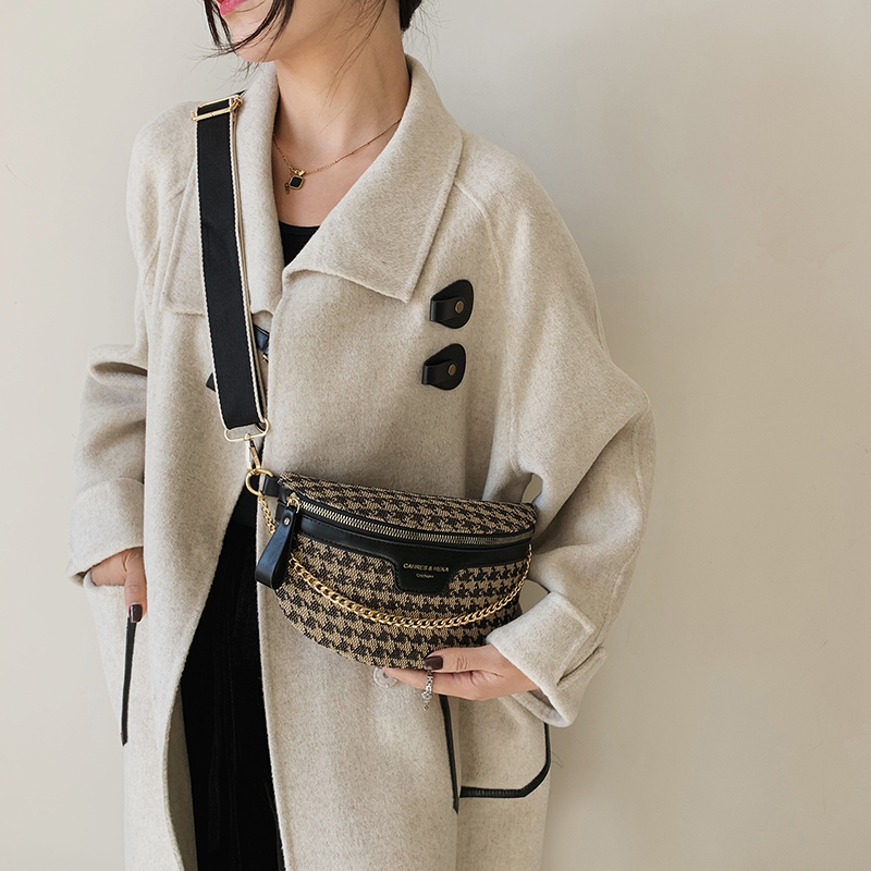 Women's Streetwear Geometric Leopard Canvas Waist Bags display picture 14