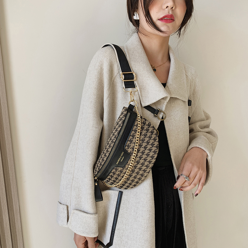 Women's Streetwear Geometric Leopard Canvas Waist Bags display picture 13