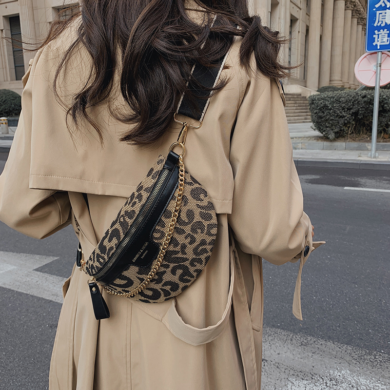 Women's Streetwear Geometric Leopard Canvas Waist Bags display picture 20