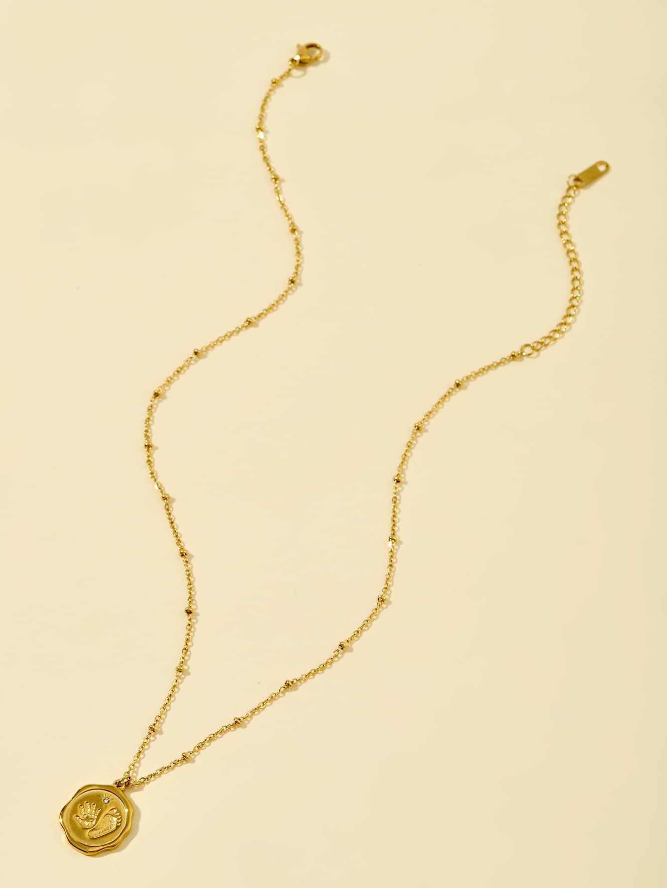 Rostfreier Stahl 18 Karat Vergoldet Lässig Einfacher Stil Runden Quadrat Zirkon Halskette Mit Anhänger display picture 4