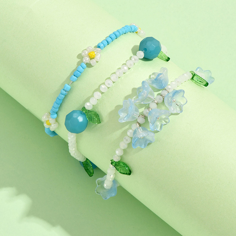 Sweet Flower Crystal Seed Bead Beaded Women's Bracelets display picture 3