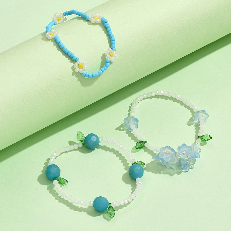 Sweet Flower Crystal Seed Bead Beaded Women's Bracelets display picture 4
