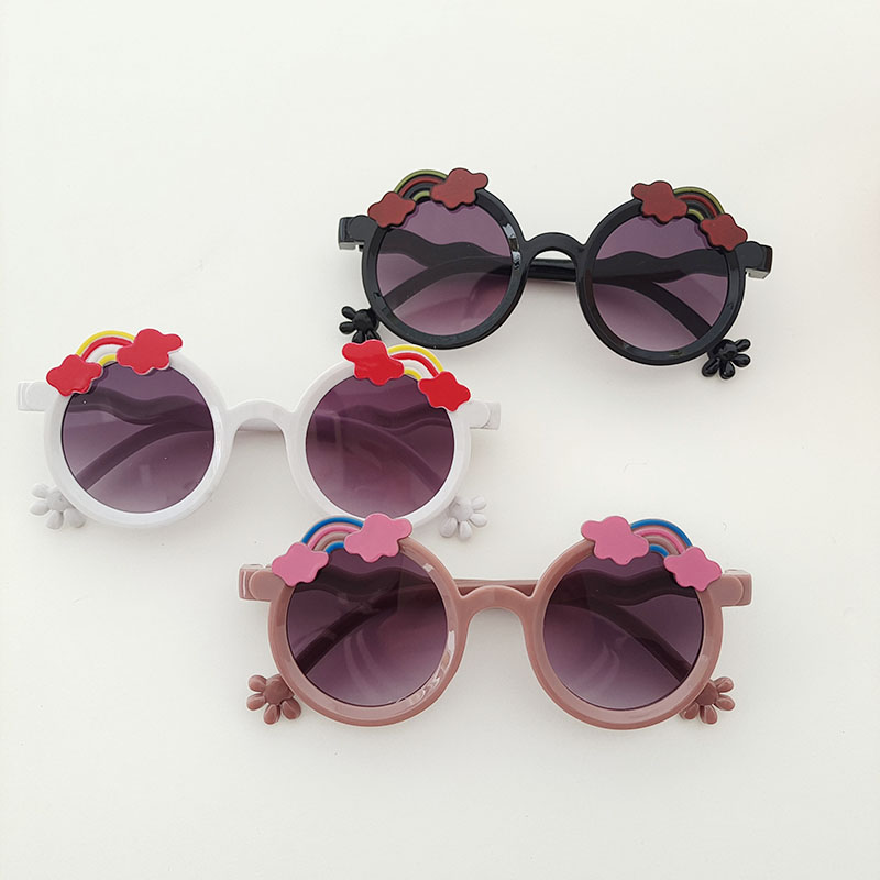 Casual Cute Rainbow Pc Resin Round Frame Full Frame Kids Sunglasses display picture 5