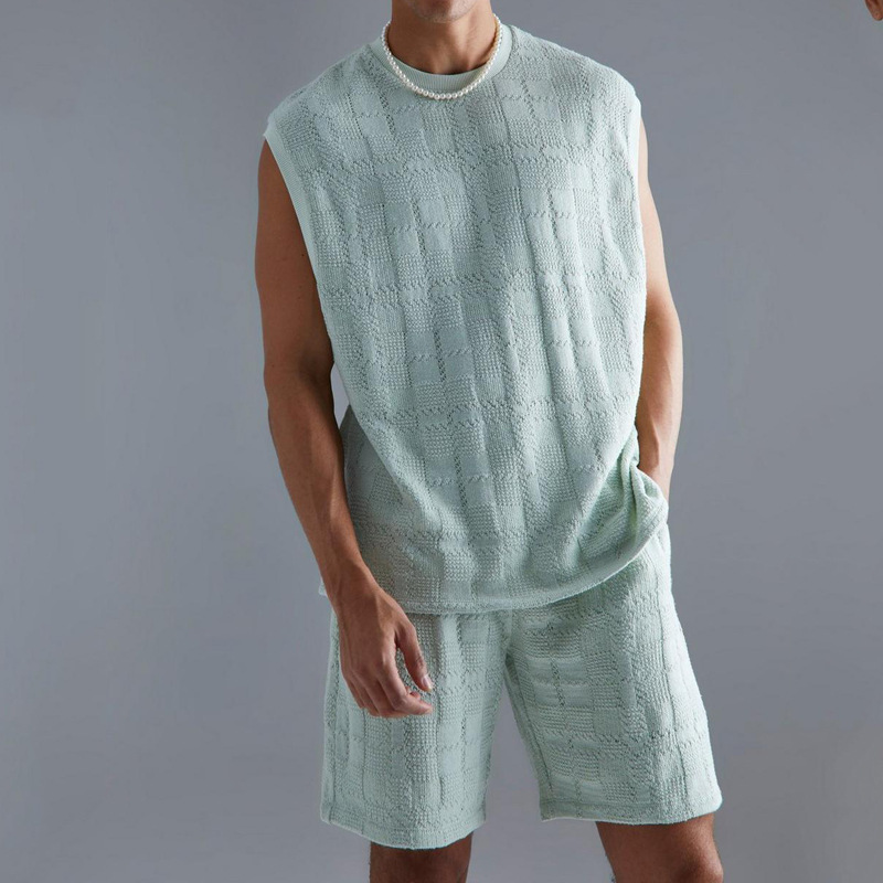 Men's Solid Color T-Shirt Sets Men's Clothing display picture 3