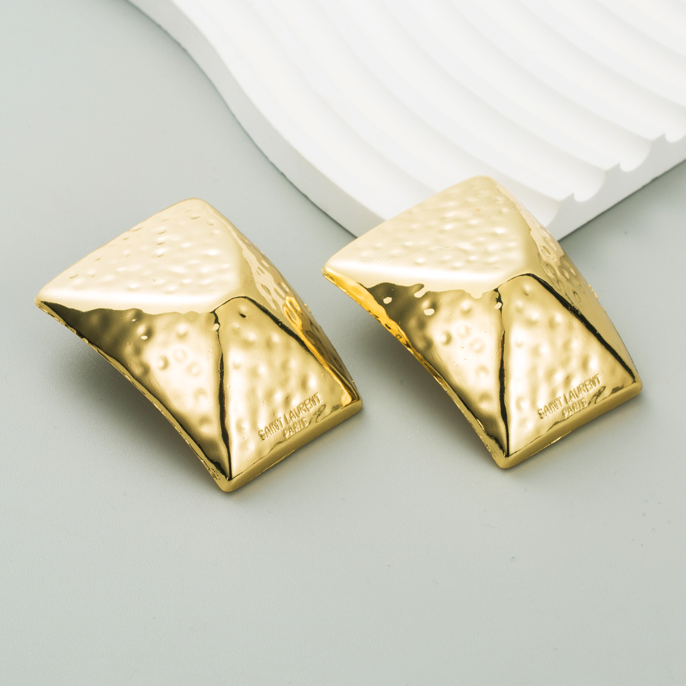 1 Pair Luxurious Square Plating Alloy Gold Plated Silver Plated Ear Studs display picture 3